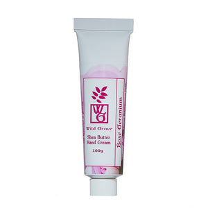 Shea Butter Hand Cream: Rose Geranium 100g - Wild Grove