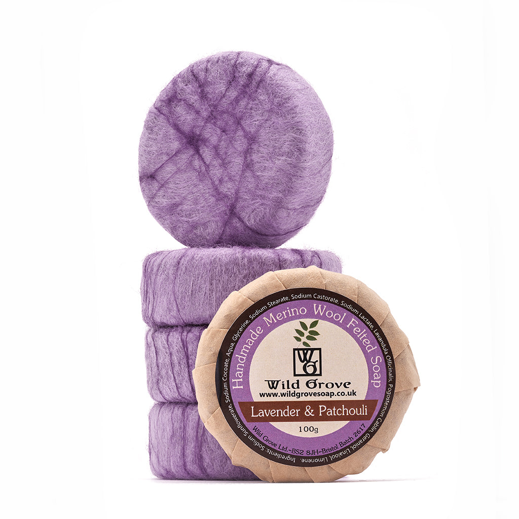Lavender Patchouli Felted Soap - Wild Grove